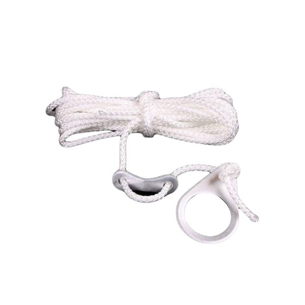 Scheerlijnset - 2 x 4 m. - nylon - 3.5 mm. - wit