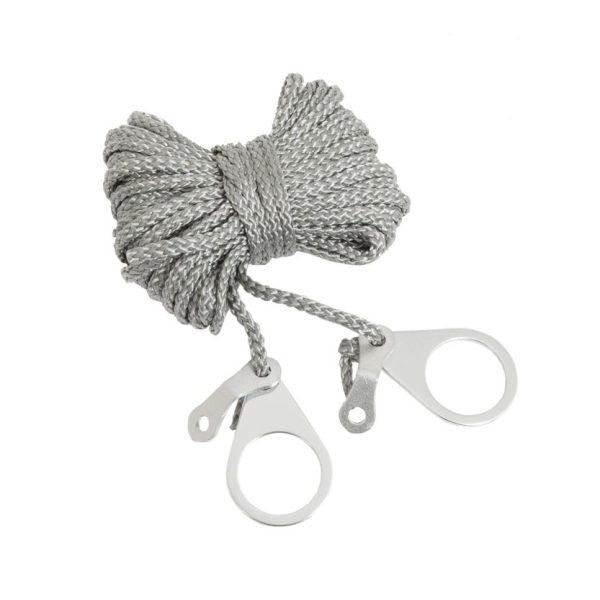 Scheerlijnset 2 x 4 m. - nylon - 3 mm. - grijs